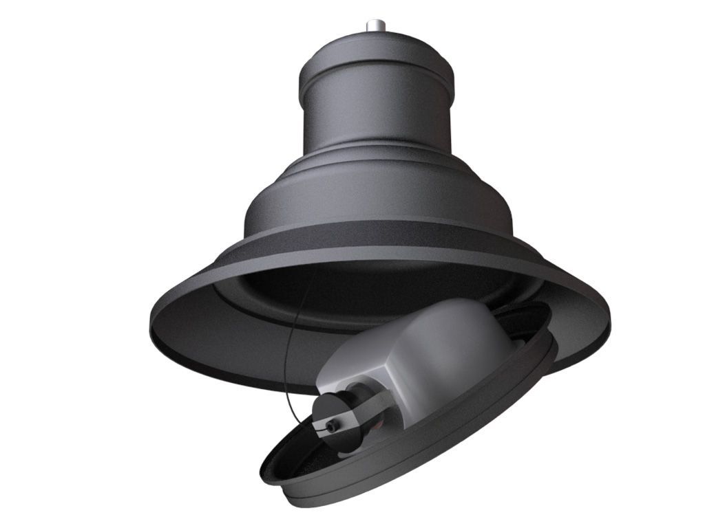 Lampara classica in alluminio ottica FULL CUT OFF aperta