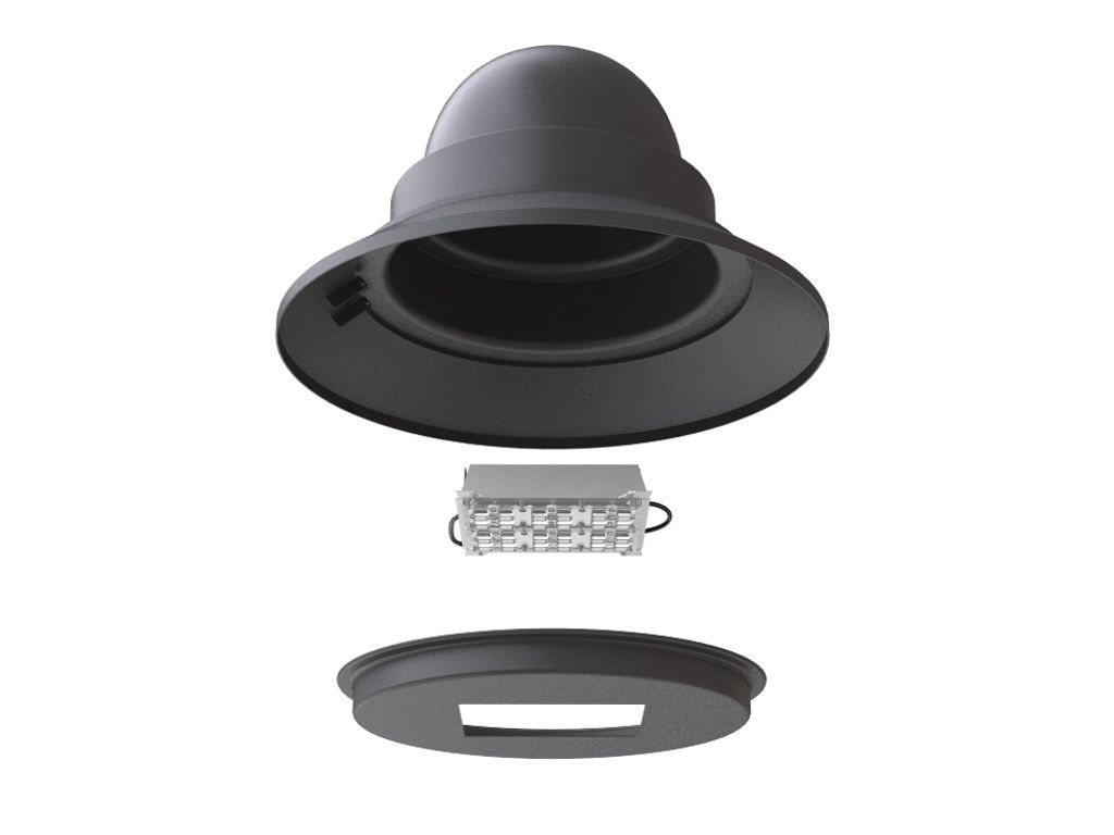 Lampara 628 in alluminio esploso 1