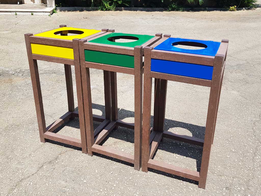 cestone triplo antitettorismo plastica riciclata strongplast