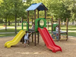 combinato doppio scivolo strongplast epolietilene kit di montaggio foto