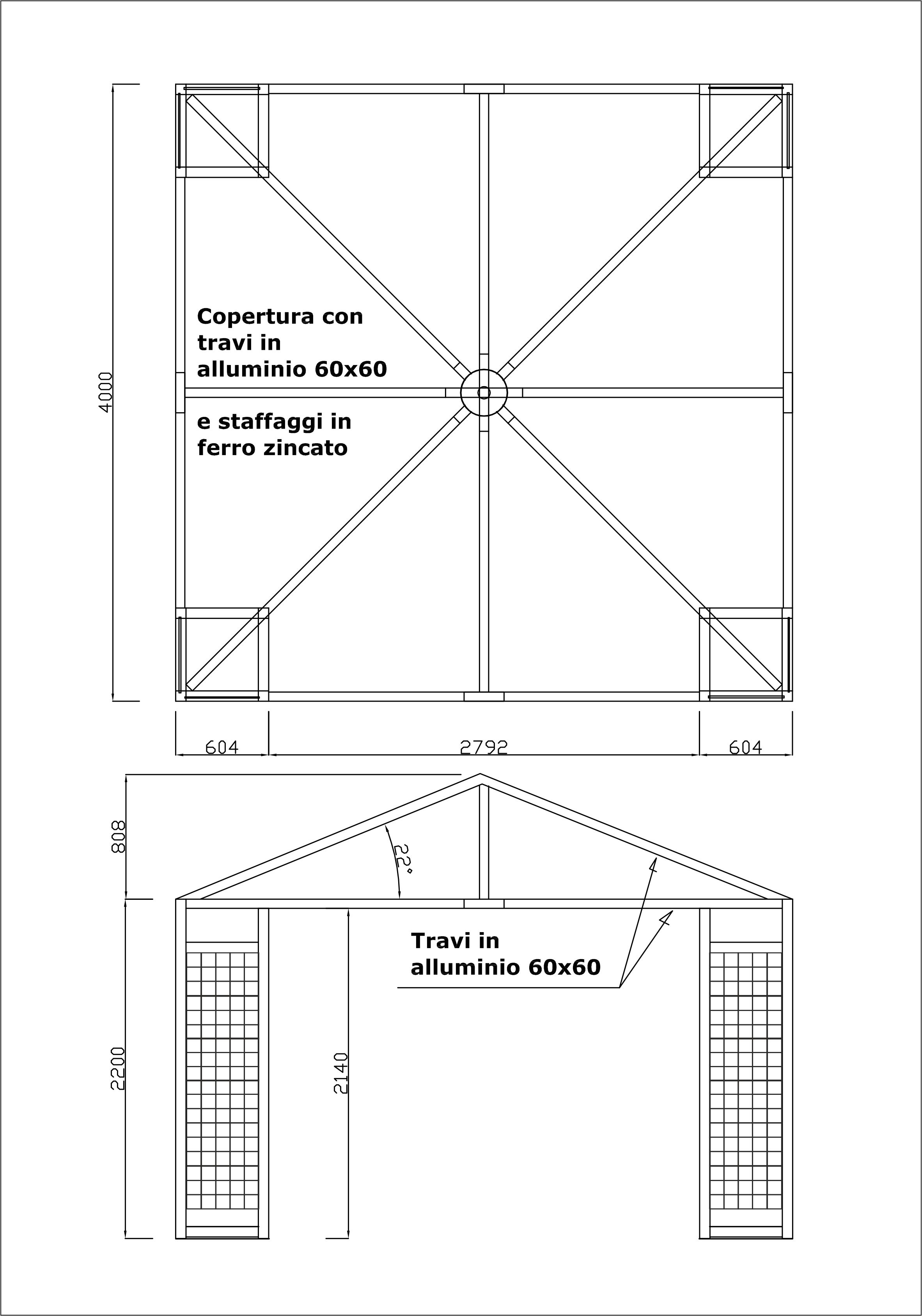 gazebo strongplast plet telo pvc frontale interno