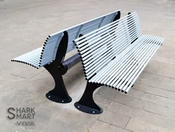 panchina shark e shark smart acciaio verniciato arredo urbano 1