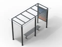 pensilina attesa future arredo urbano acciaio 3