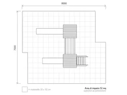 Torre combinata con due scivolo in plastica riciclata dimension