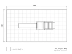 pianta di sicurezza strongplast torre scivolo senza tetto cod 7006