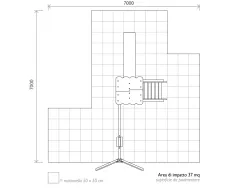 Area di sicurezza Torre scivolo con altalena