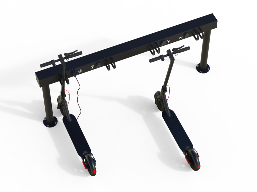 stazione ricarica monopattini e bike rete elettrica particolare sicurezza