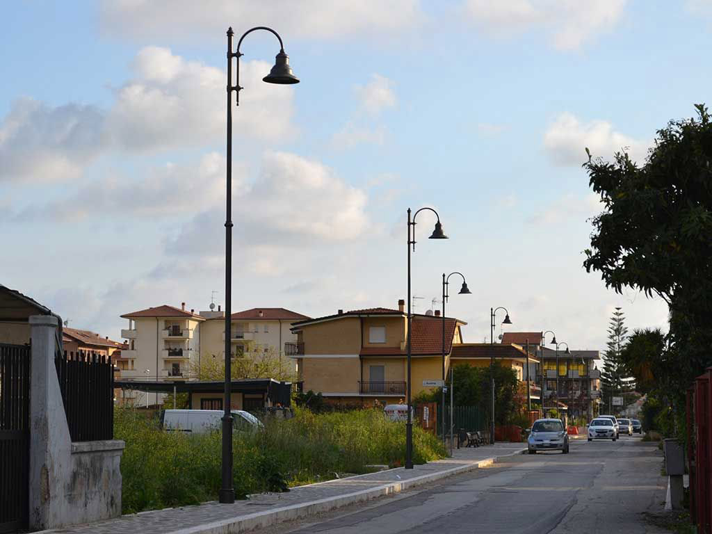 pali acciaio base 316 lampara 622 led pastorale 505 02