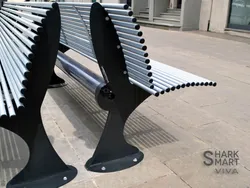 panchina shark e shark smart acciaio verniciato arredo urbano 6
