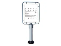 Attrezzatura fitness per parchi in acciaio certificata EN 16630 tipo pannello indicativo