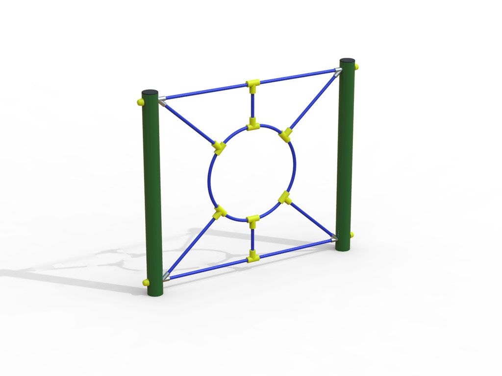 Pannello sensoriale con corda e cerchio al centro