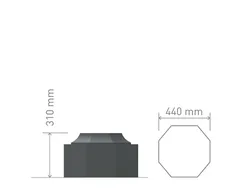 Sottobase in ghisa per pali