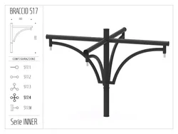 Braccio serie INNER con arco - quadruplo