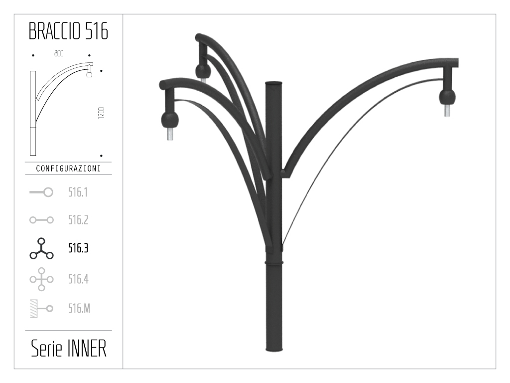 braccio serie inner doppio arco 516.3