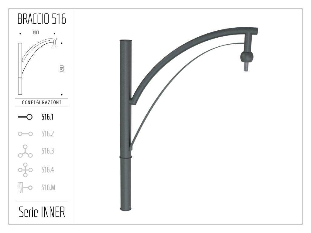 braccio serie inner doppio arco 516