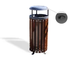 Cesto por vasura Giglio con madeira