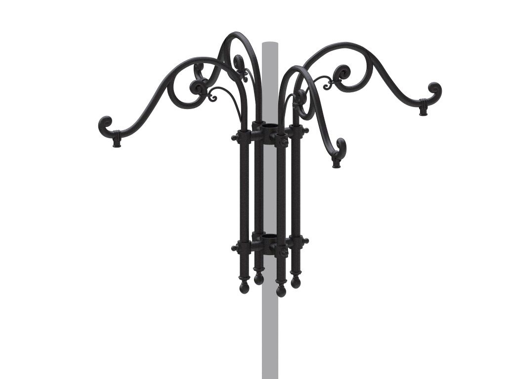 Cima a pastorale con doppio riccio ornamentale tipo Alberti - quadrupla