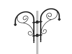 Cima a pastorale con doppio arzigogolo in acciaio tipo Terragni doppia