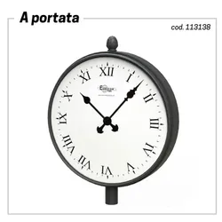 cod 113138 orologio artistico in ghisa e acciaio a portata