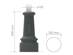 Base in ghisa UNI EN 1561 GJL250 circolare piccola