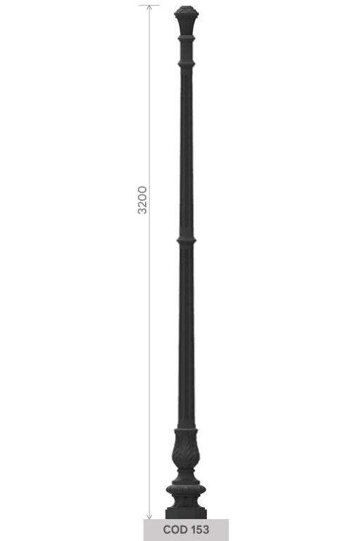 cod 153 palo in ghisa altezza 3200