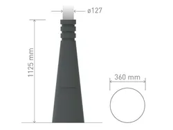 Base circolare grande moderna in ghisa UNI EN 1561 GJL250 per pali in acciaio.