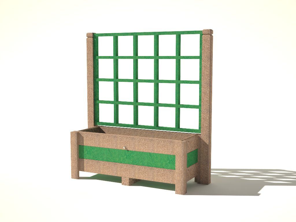 Pannello con fioriera per Isola ecologica modello CREMONA