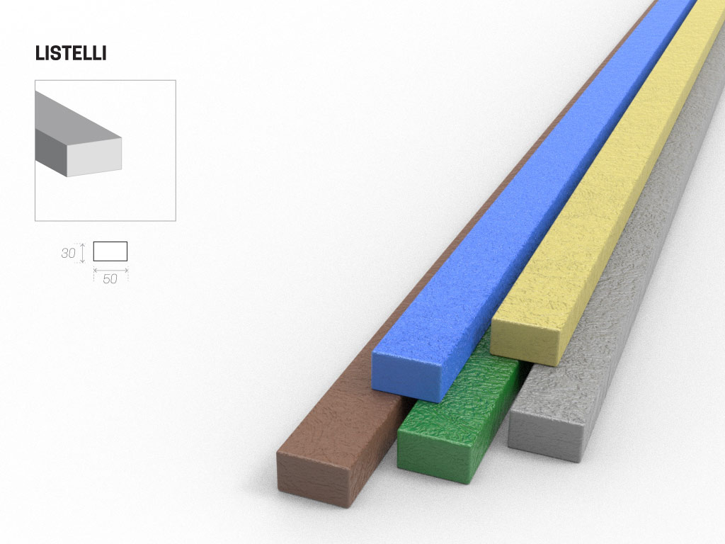 listello 30x50 plastica riciclata strongplast