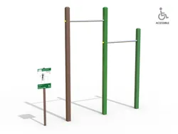 STRONGPLAST Pull-Up Bars for Fitness Trail accessible and inclusive
