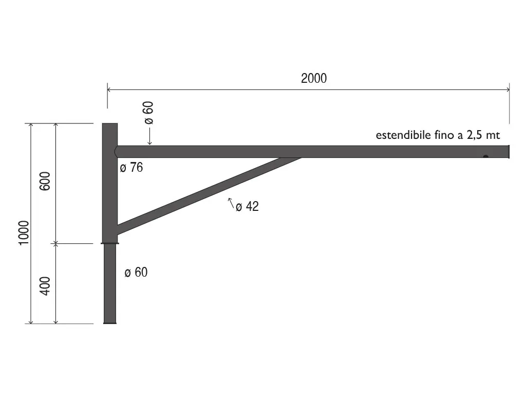 nuovo pastorale per videosorveglianza disegno