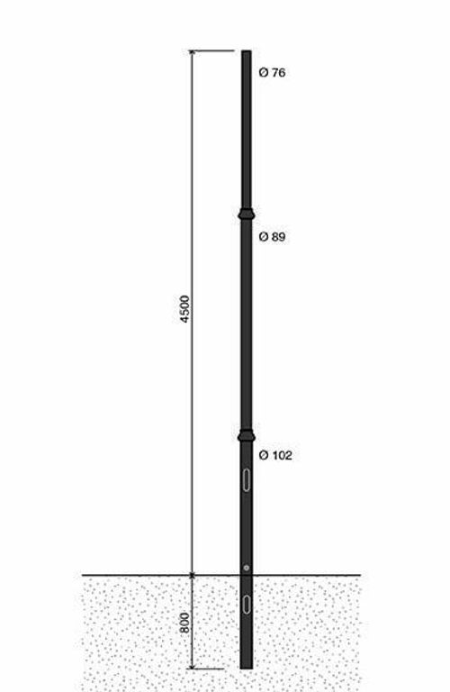 palo rastremato artistico RA303