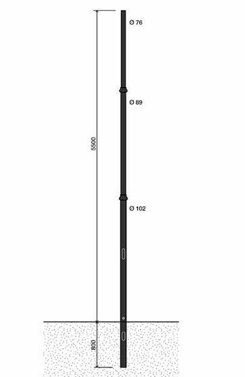 palo rastremato artistico RA304