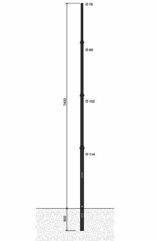 palo rastremato artistico RA306