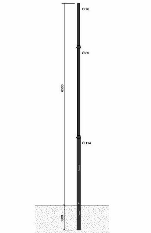 palo rastremato artistico RA308