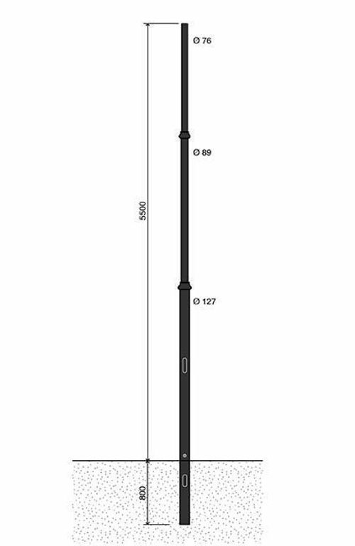 palo rastremato artistico RA310