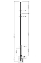 Palo artistico per telecamera di videosorveglianza