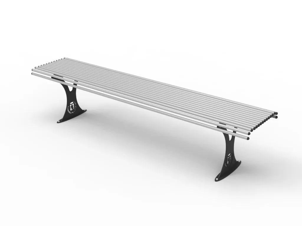 panchina shark senza schienale 2 metri logo