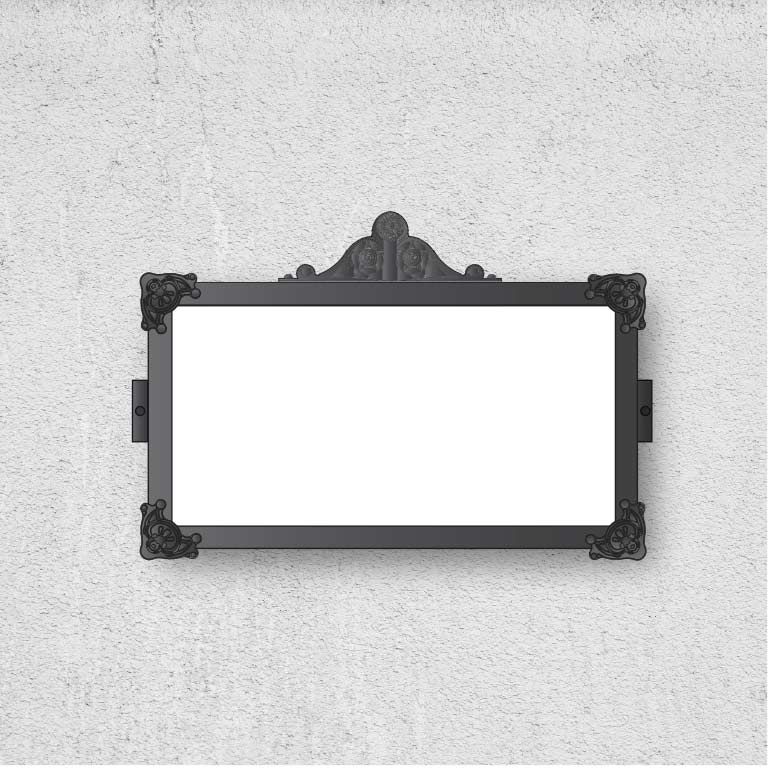 Pannello informativo artistico per inserimento lastra di marmo - misure 600 x 300 mm