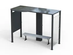 Smart Bus Stop Shelter with 3m Length and Photovoltaic Power System, Neutral White LED Lighting