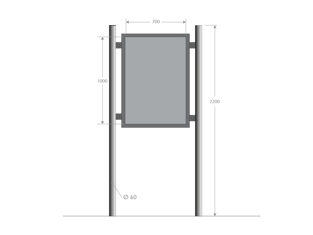 Stendardo economico 70x100h