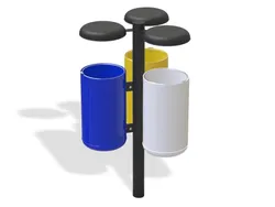 Cestino Triplo con coperchio