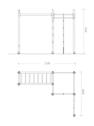 2d palestra workout strongplast epolietilene kit di montaggio
