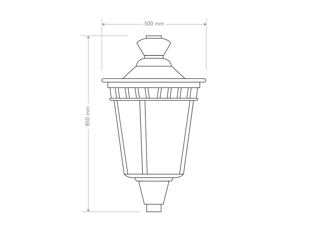 619 lanterna campidoglio alluminio piccola 2D