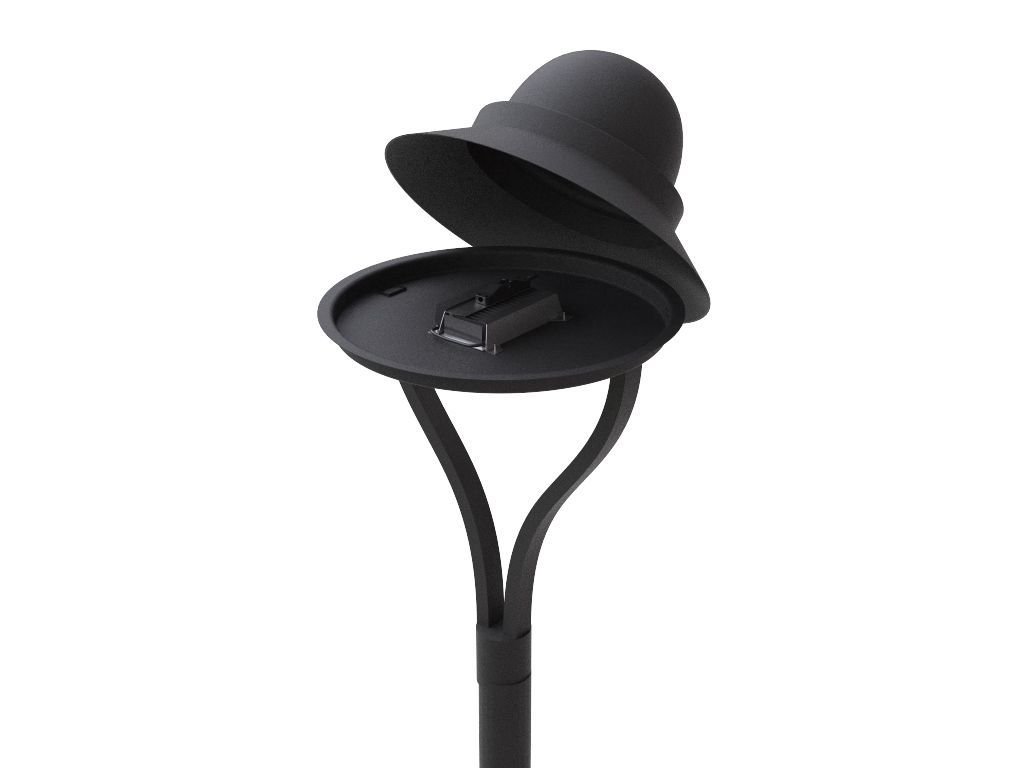 636 lampara tiratura alluminio ottica led osram aperta