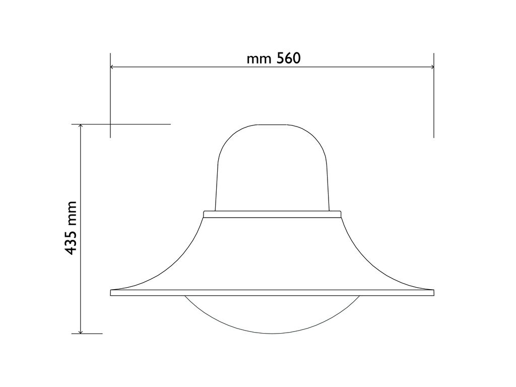 Lampara 643 in alluminio dimensioni