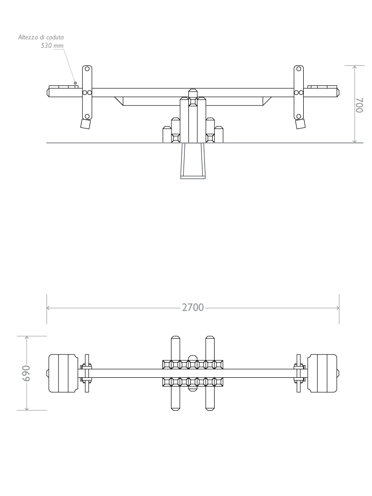 bilico gioco strongplast 2D prospetto