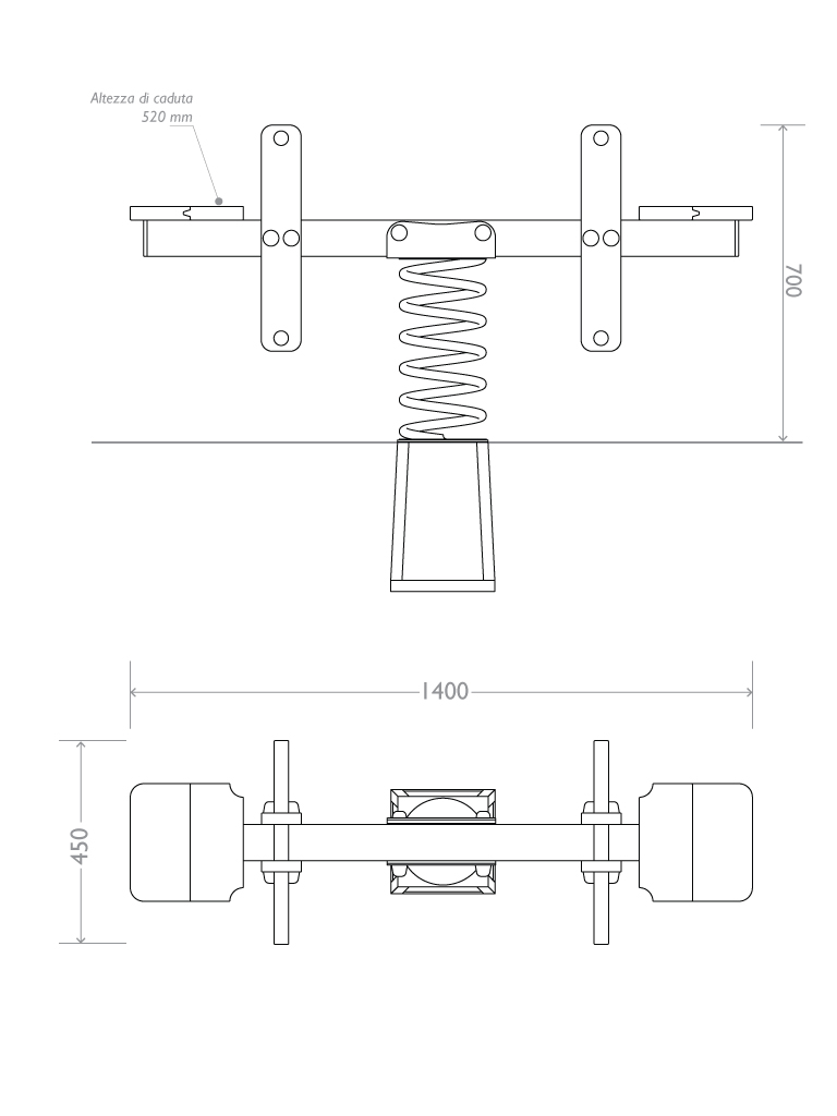 balancines in strongplast doble dimesniones