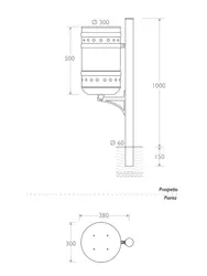 cestino mantegna 330113 singolo infissione