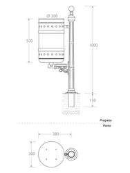 cestino raffaello 330101 singolo infissione
