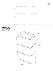 cestone linea viva per centri commerciali misure 2d